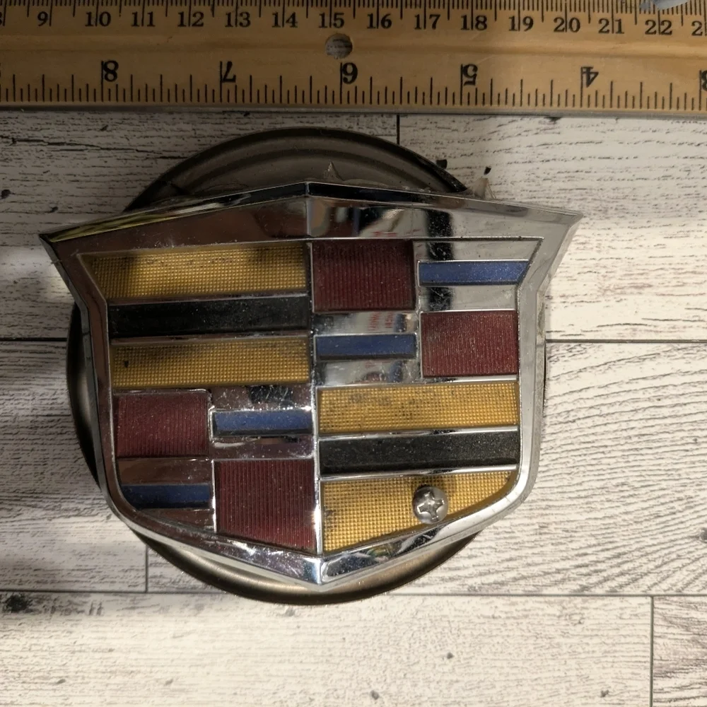 Cadillac Emblem Wall Decor - Red, Yellow, Blue - Picture 3 of 7